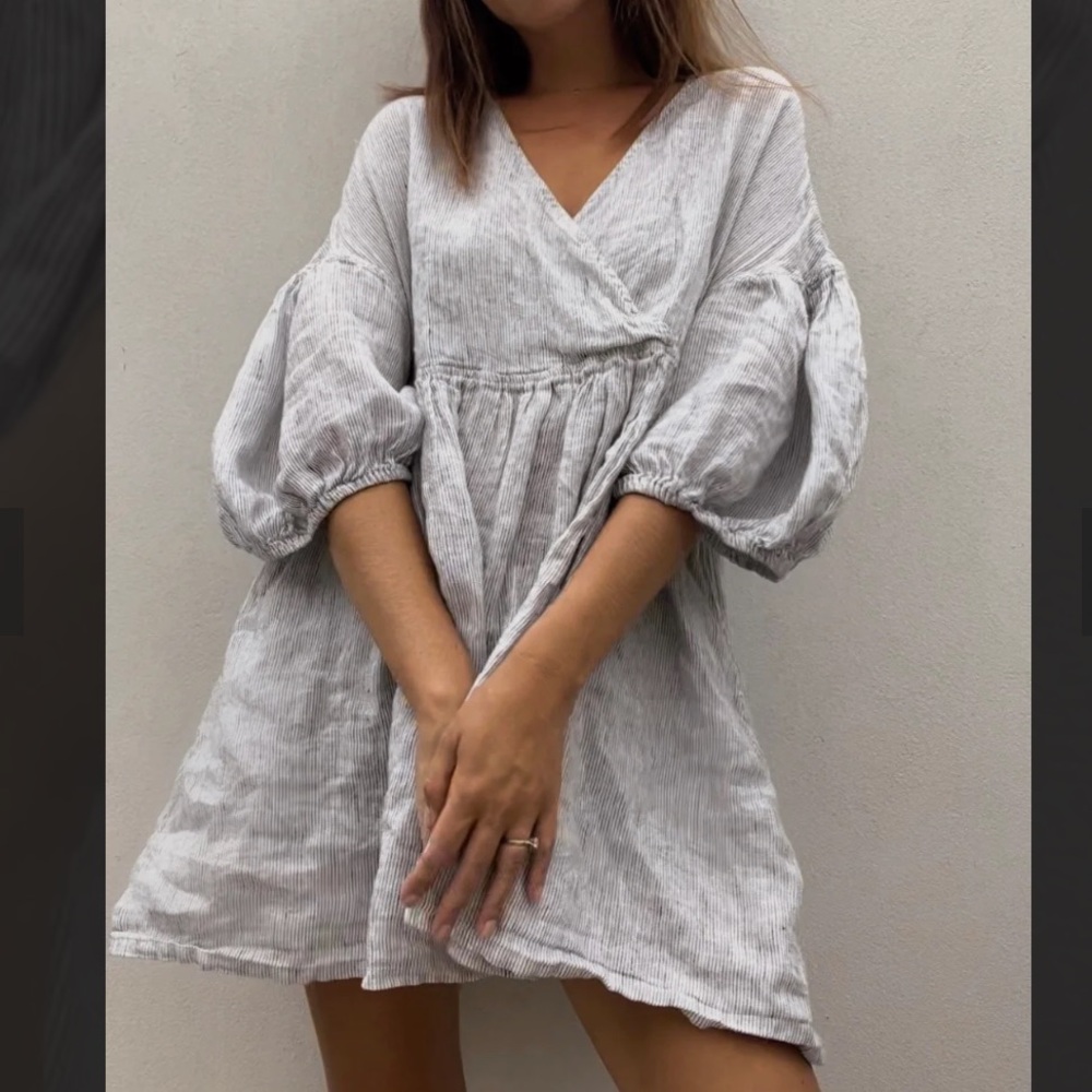 Marlow and Mae Linen Harp Dress